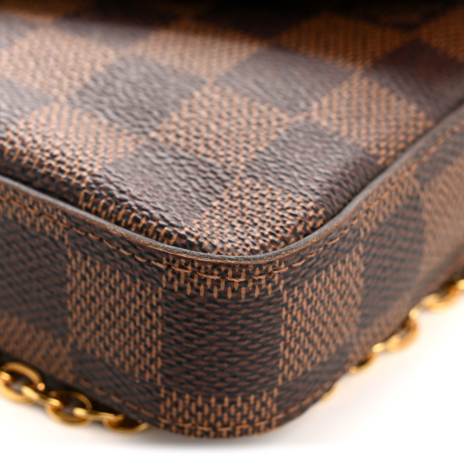 Damier Ebene Pochette Felicie Chain Wallet
