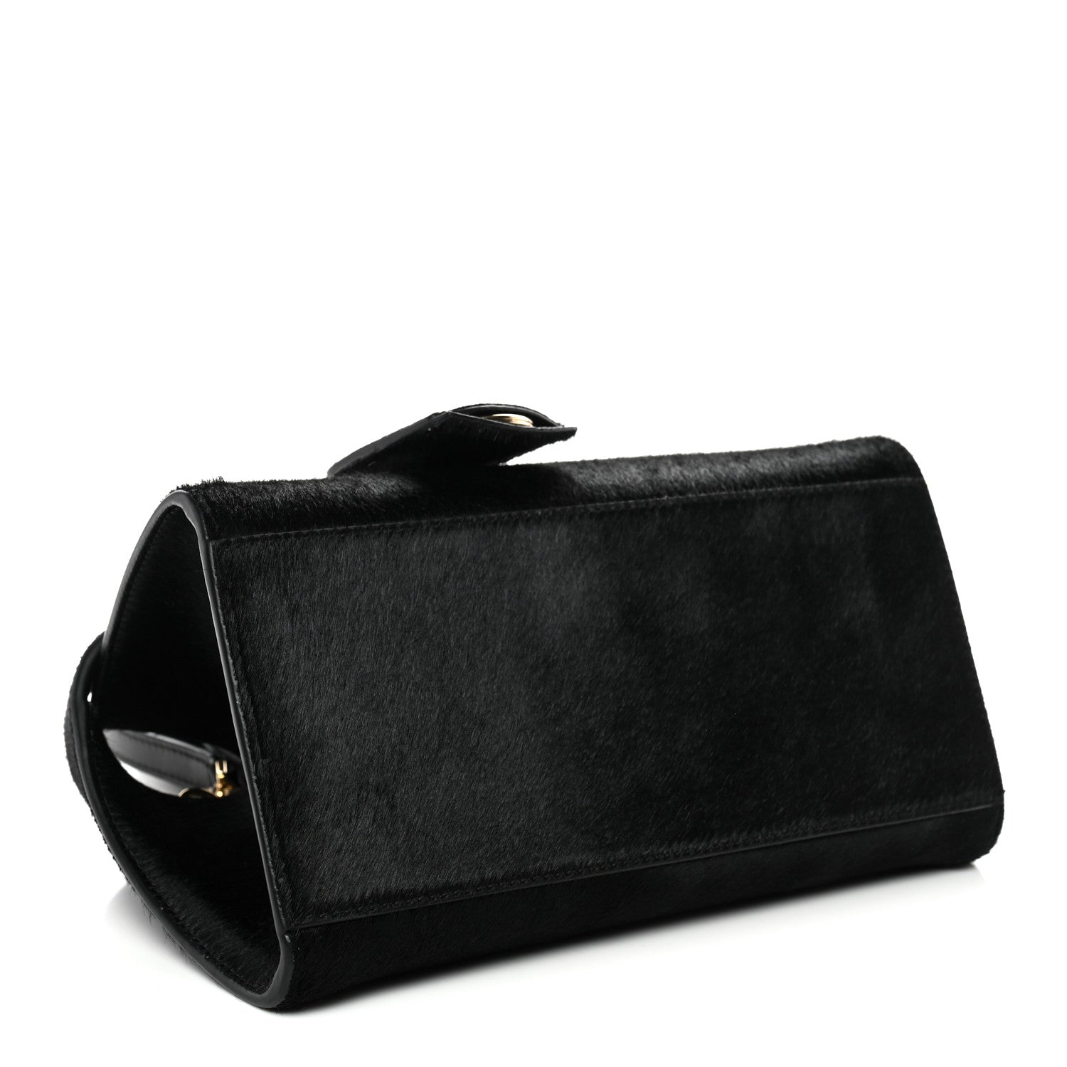 Pony Hair Mini Hug Bag Black