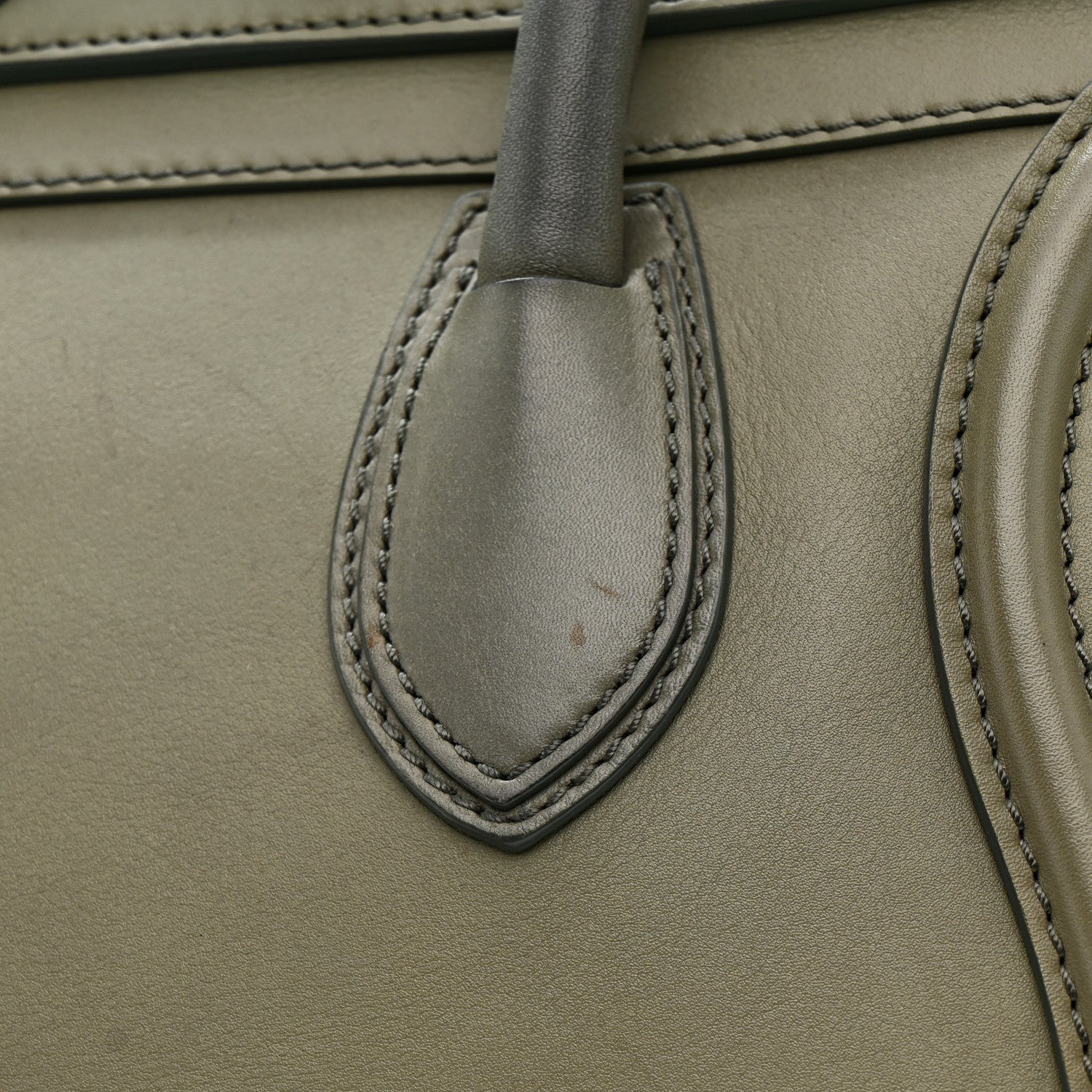 Smooth Calfskin Mini Luggage Almond
