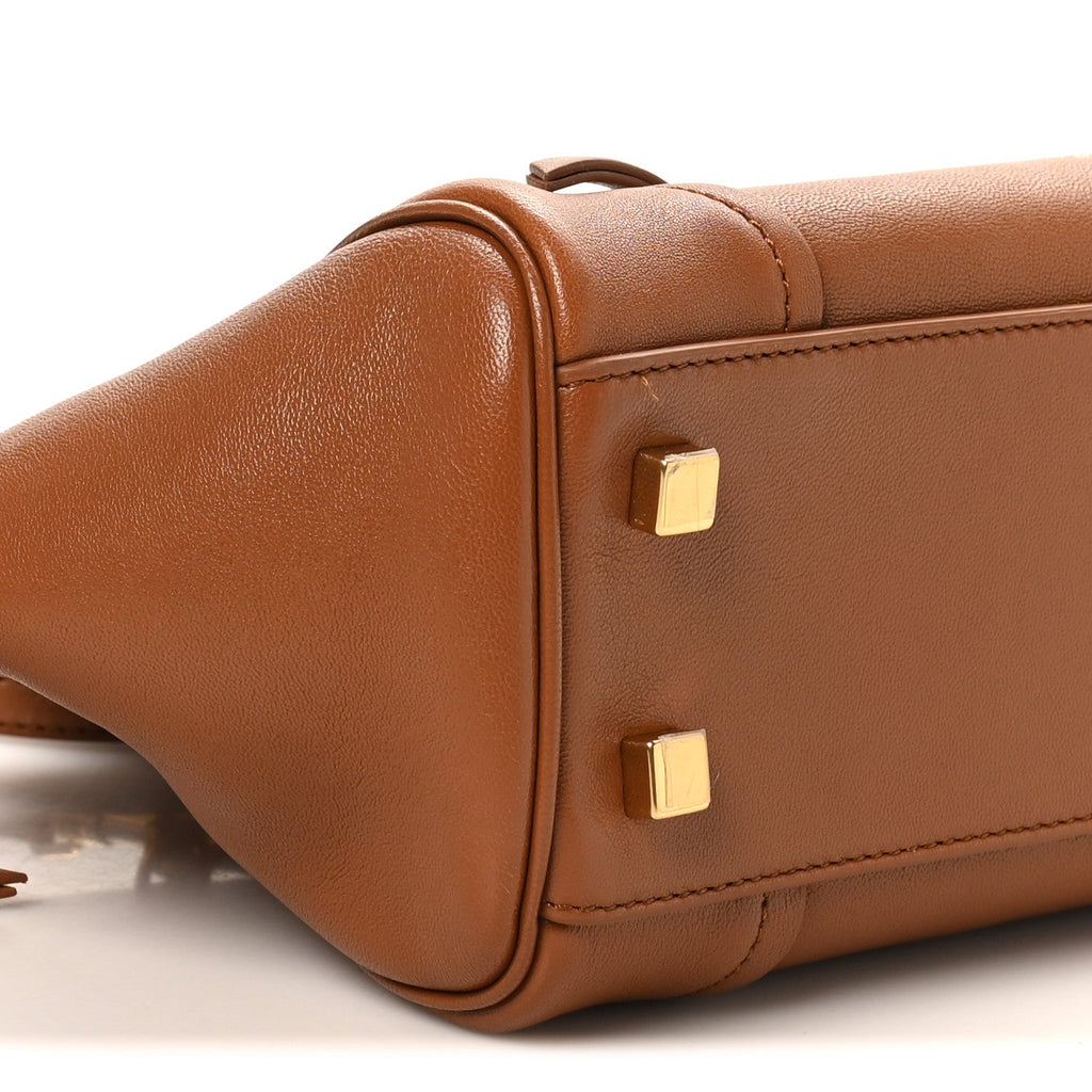 Supple Shiny Lambskin Small New Luggage Soft Tan