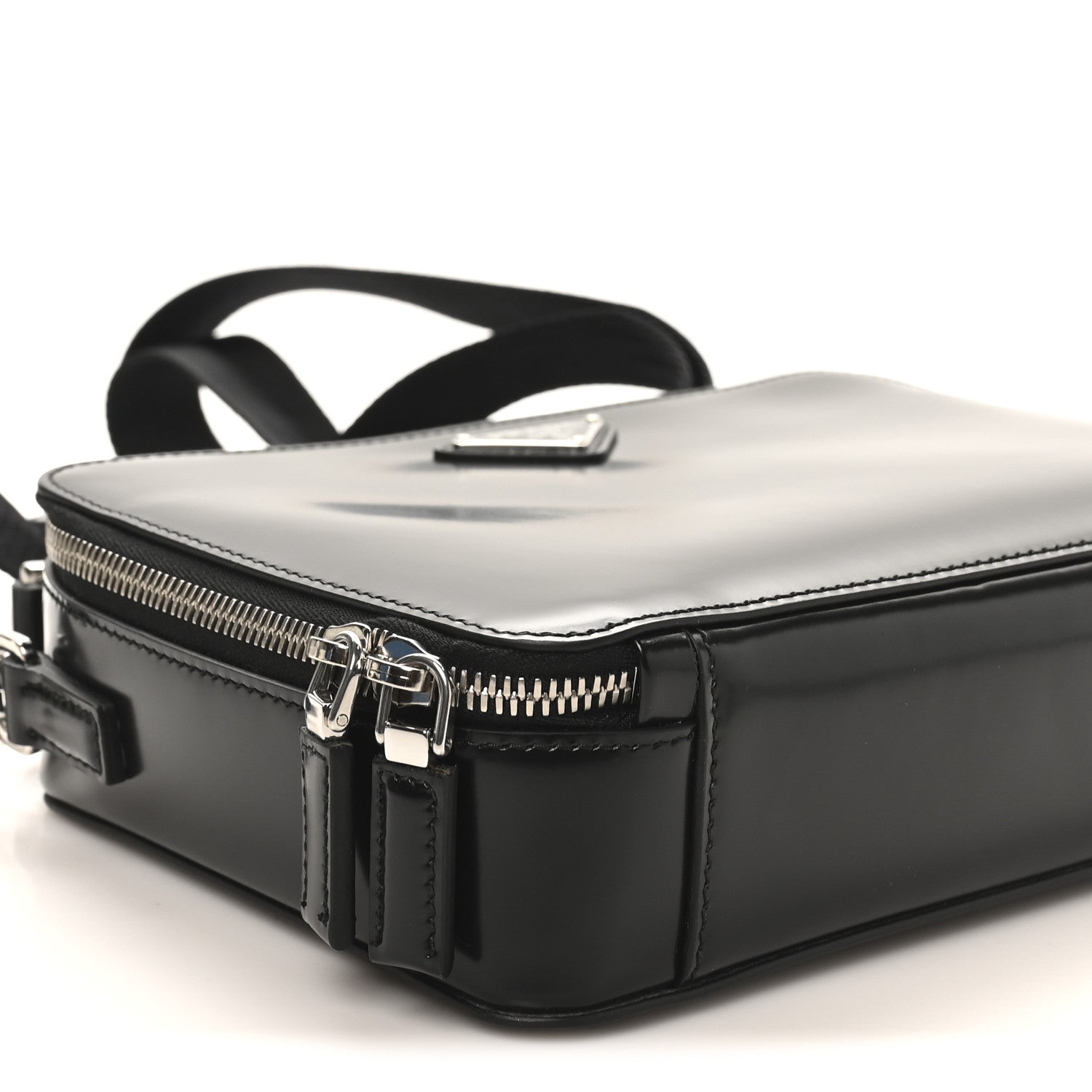 Spazzolato Medium Brique Crossbody Bag Black