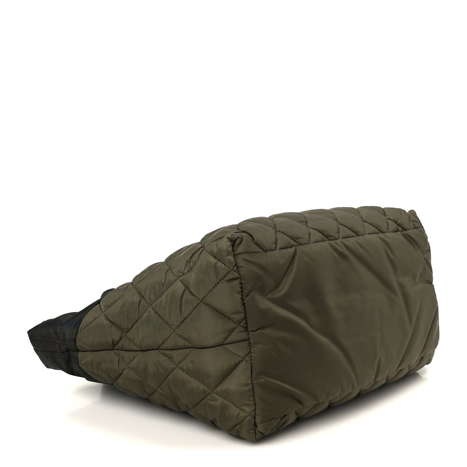 Nylon Quilted Small Coco Cocoon Tote Khaki
