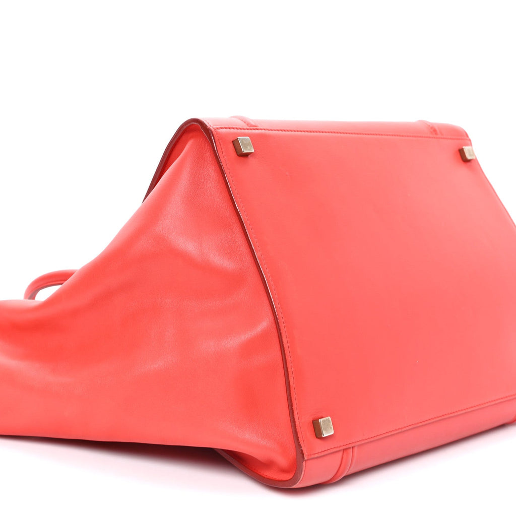 Supple Calfskin Medium Phantom Luggage Vermillion