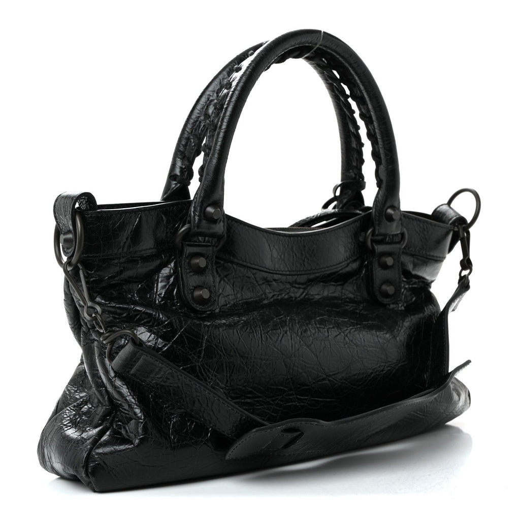 Agneau Arena Classic Hardware Le City First Bag Black