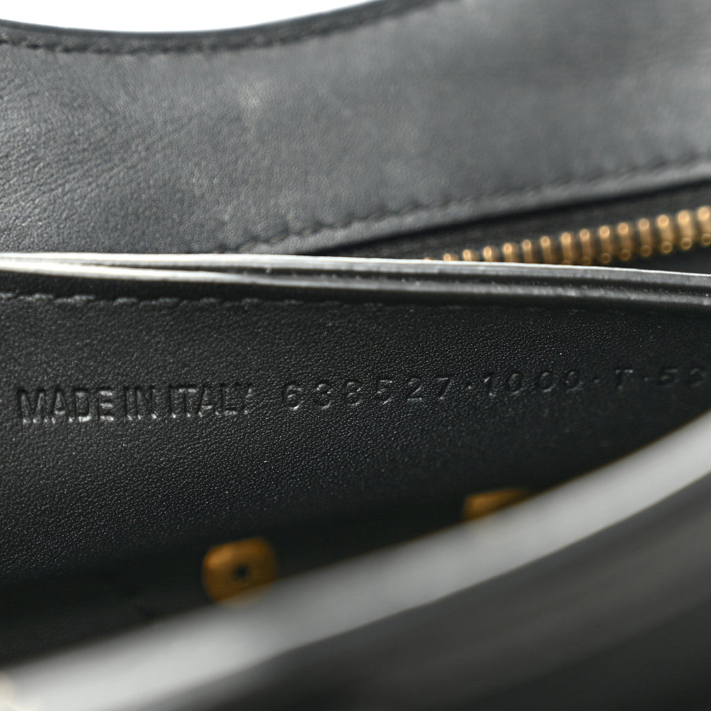 Smooth Calfskin Neo Classic Brass Hardware Nano City Crossbody Black
