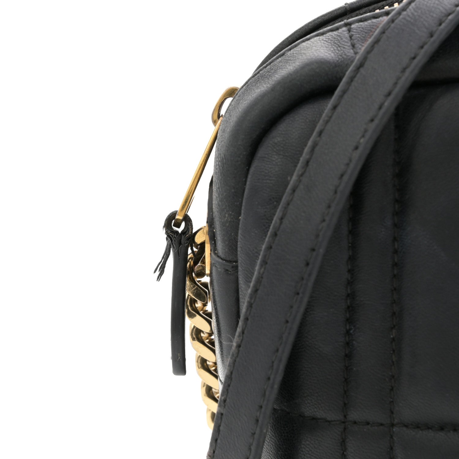 Lambskin Quilted Small Lola Camera Bag Black