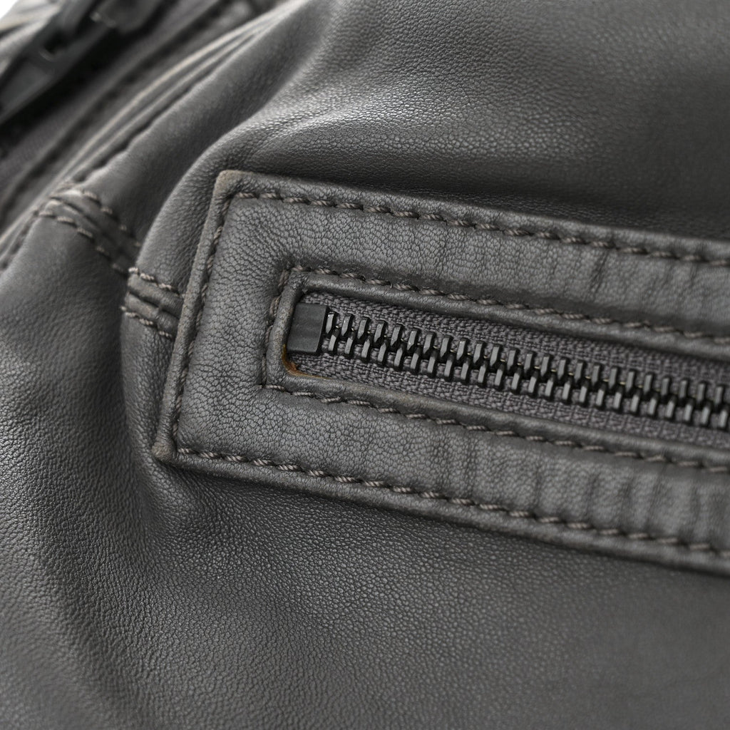 Lambskin Backpack Bag Grey