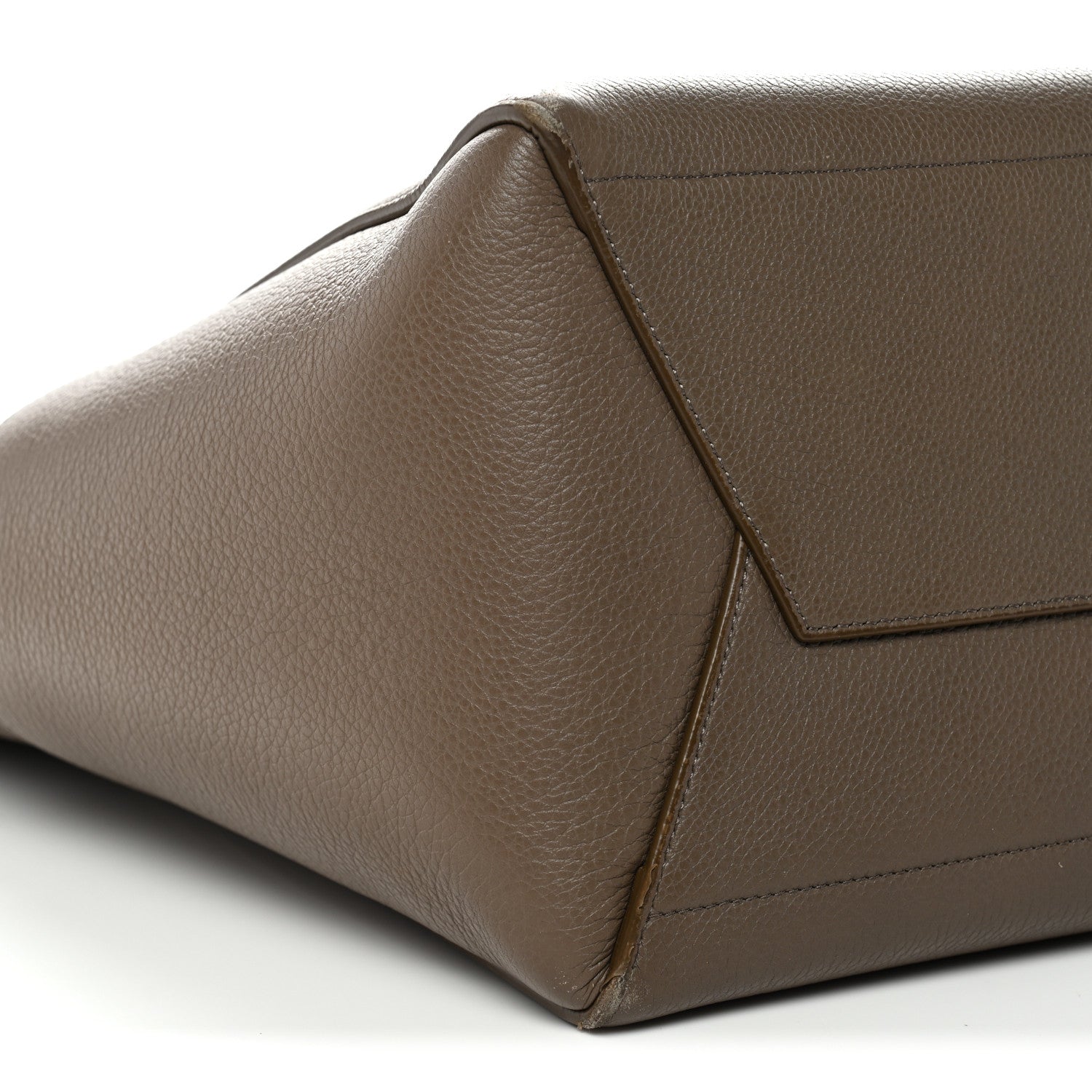 Soft Grained Calfskin Sangle Bucket Bag Taupe