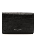 Calfskin Crocodile Embossed Business  Case Coal