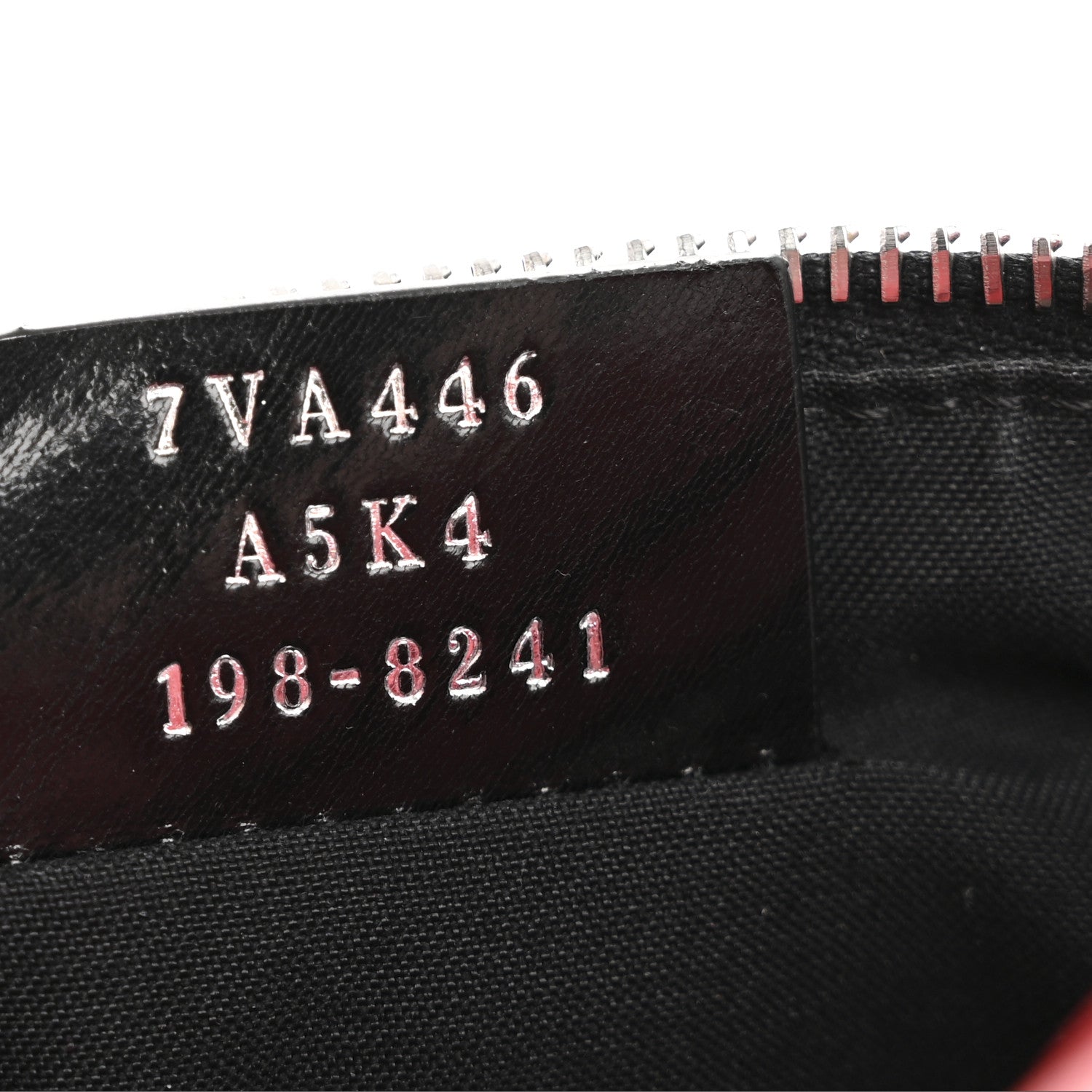Glazed Fabric Vitello Century FF 1974 Stamp Patch Pocket Belt Bag Rosso