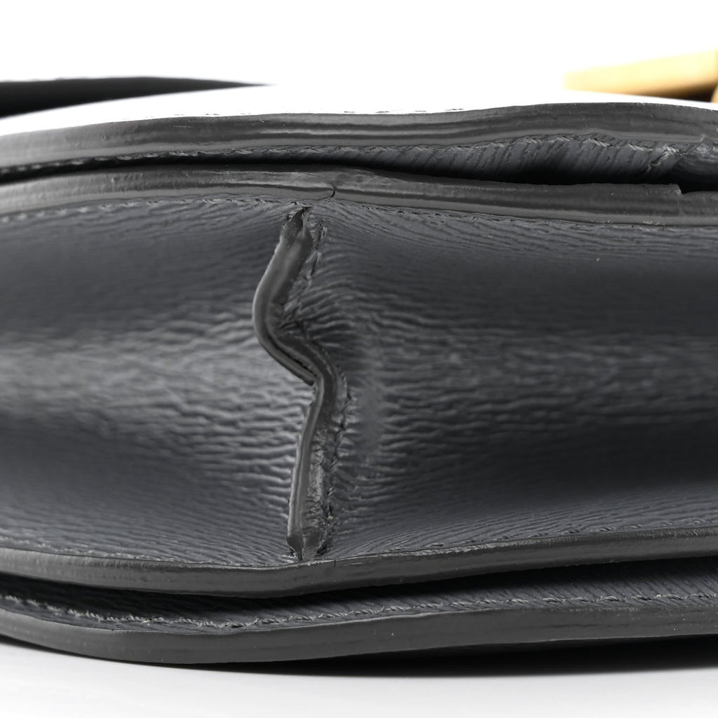 Liege Calfskin Medium Classic Box Flap Bag Grey