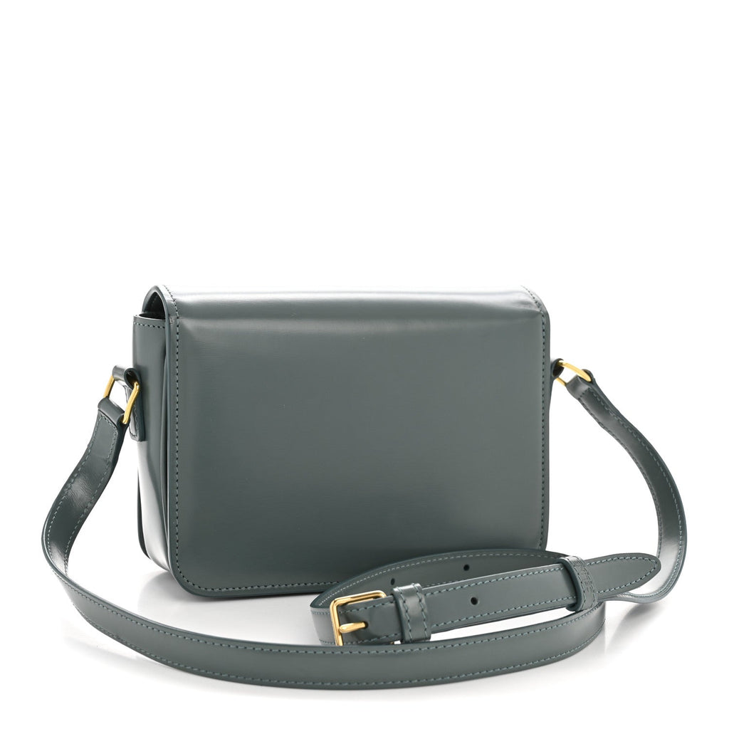 Shiny Calfskin Teen Triomphe Petrol