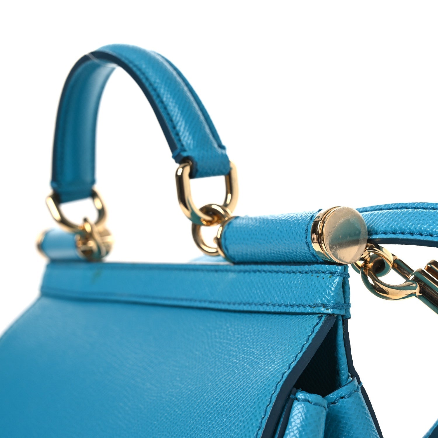 Dauphine Calfskin Medium Miss Sicily Satchel Blue