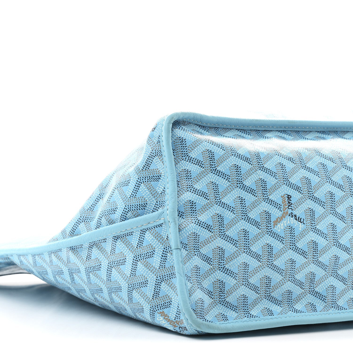 Goyardine Embroidered Flamingo Reversible Anjou PM Sky Blue