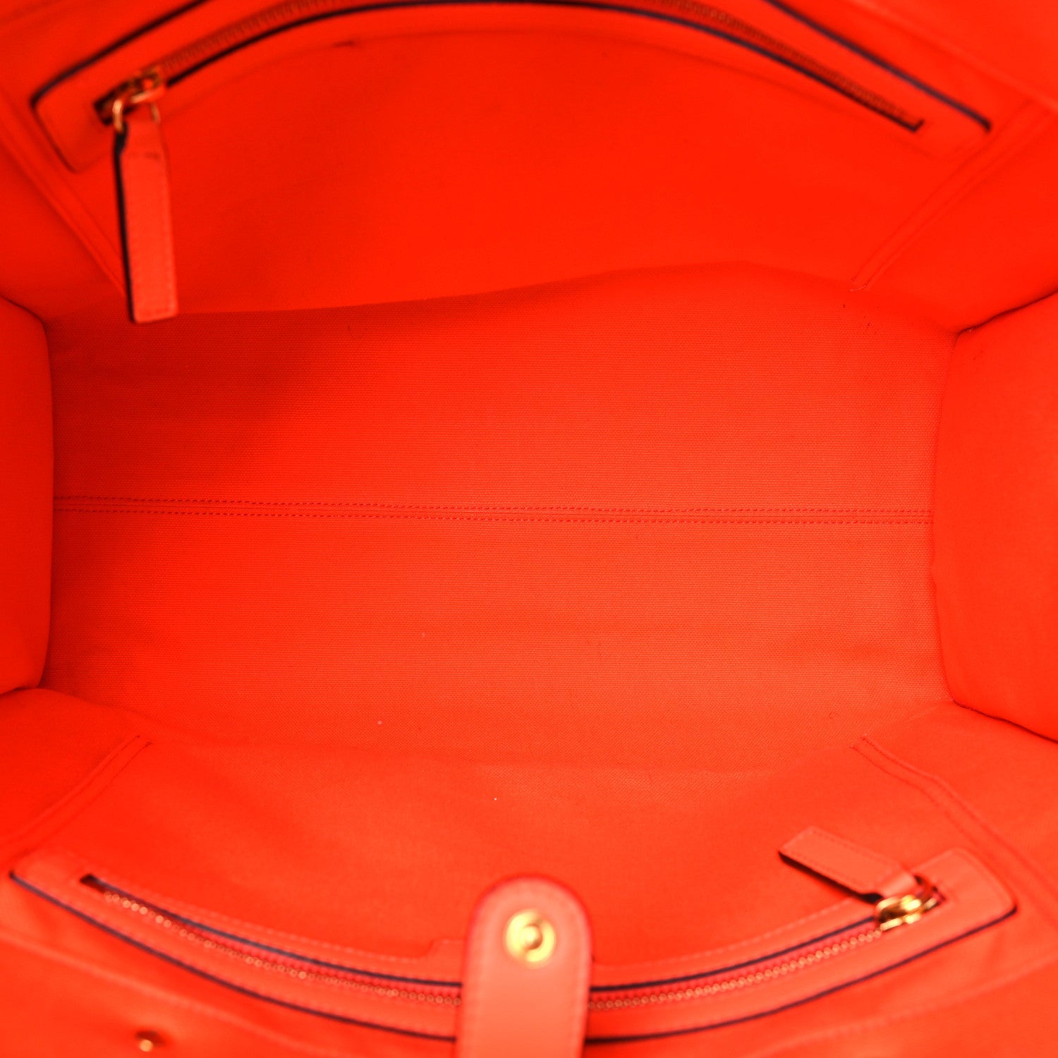 Canvas Calfskin La Medusa Tote Bag Orange