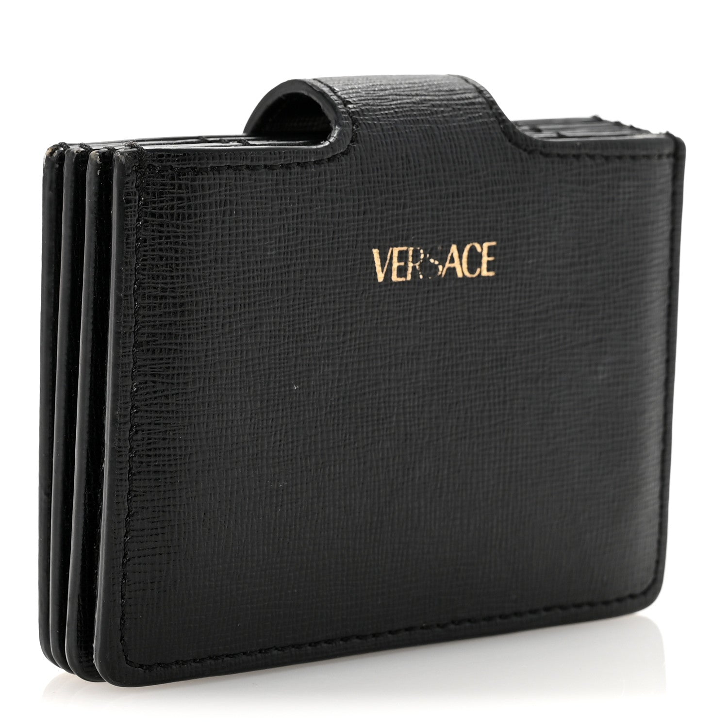 Saffiano Virtus Accordion Wallet Black