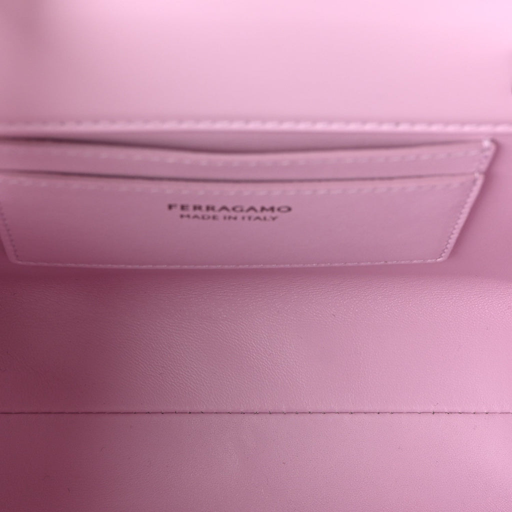 Brushed Calfskin Mini Wanda Top Handle Bag Bubble Gum