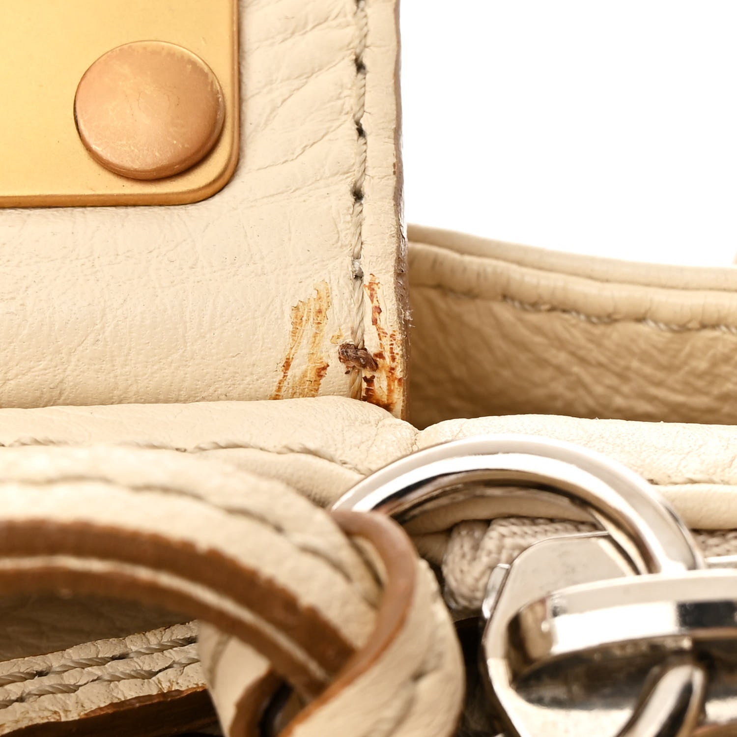 Calfskin Medium Paddington Satchel Ivory
