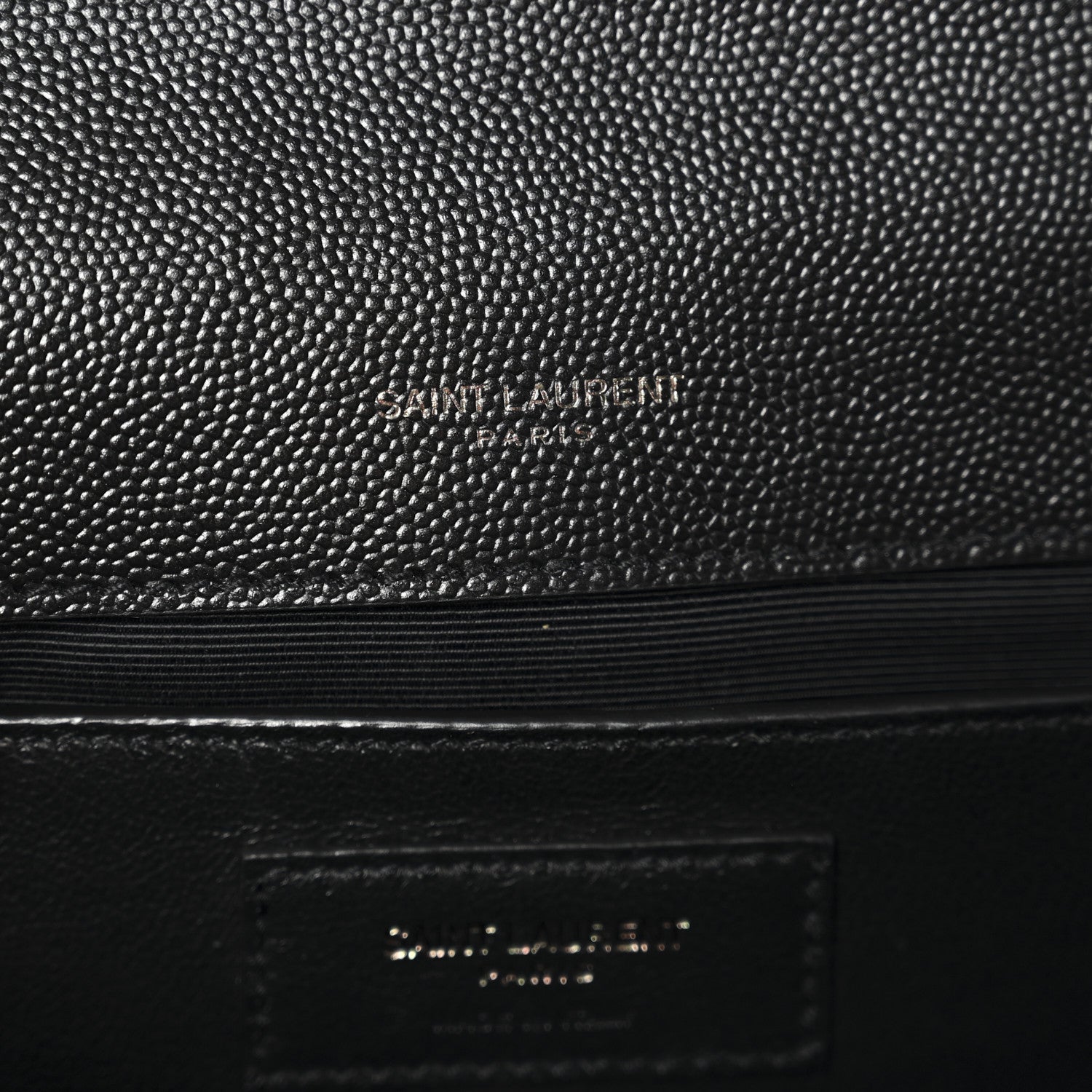 Grain De Poudre Textured Mixed Matelasse Triquilt Medium Monogram Monochrome Satchel Black