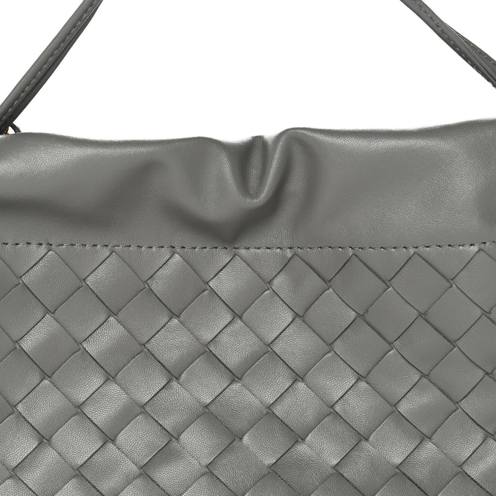 Nappa Intrecciato Dustbag Notte Shoulder Bag Basalt
