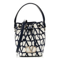 Toile Iconographe Nappa Mini Vlogo Signature Bucket Bag White Worker