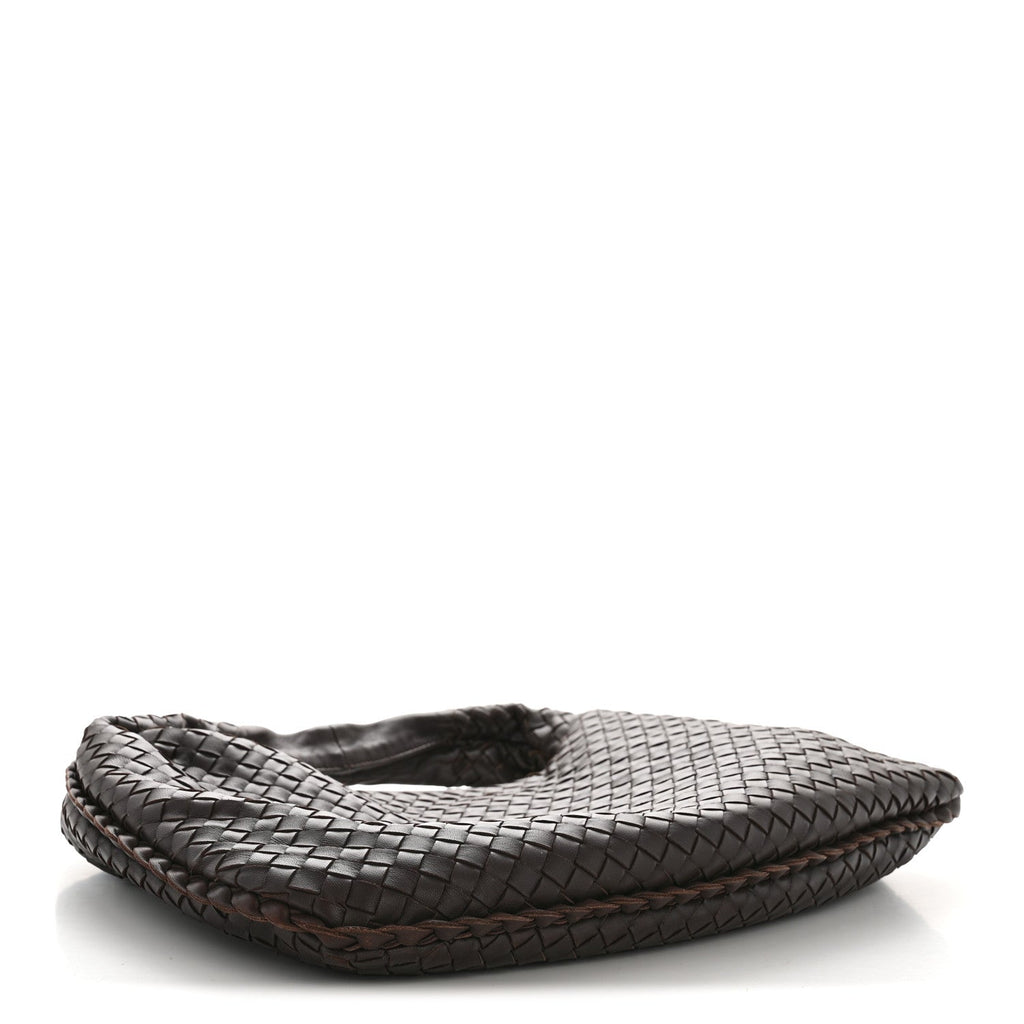 Nappa Intrecciato Medium Veneta Hobo Ebano
