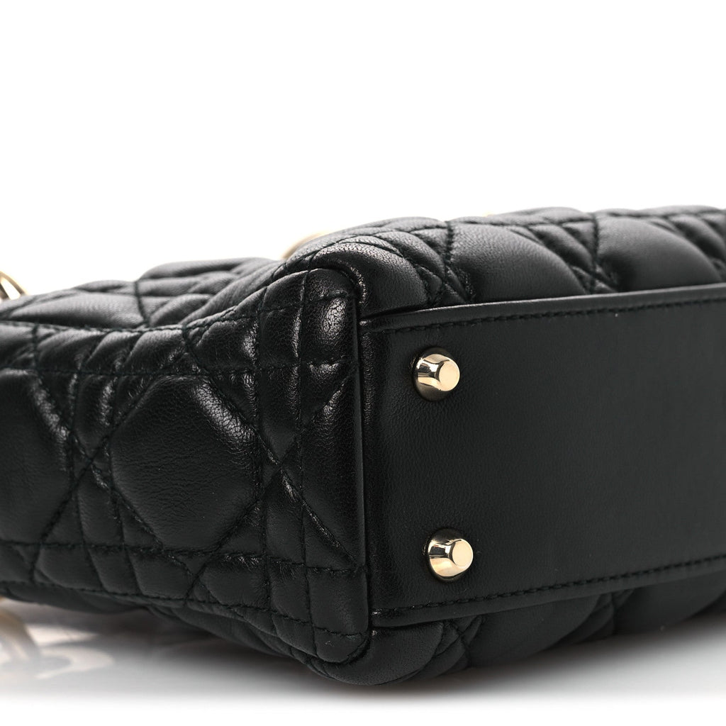 Lambskin Cannage Mini Lady Dior Black