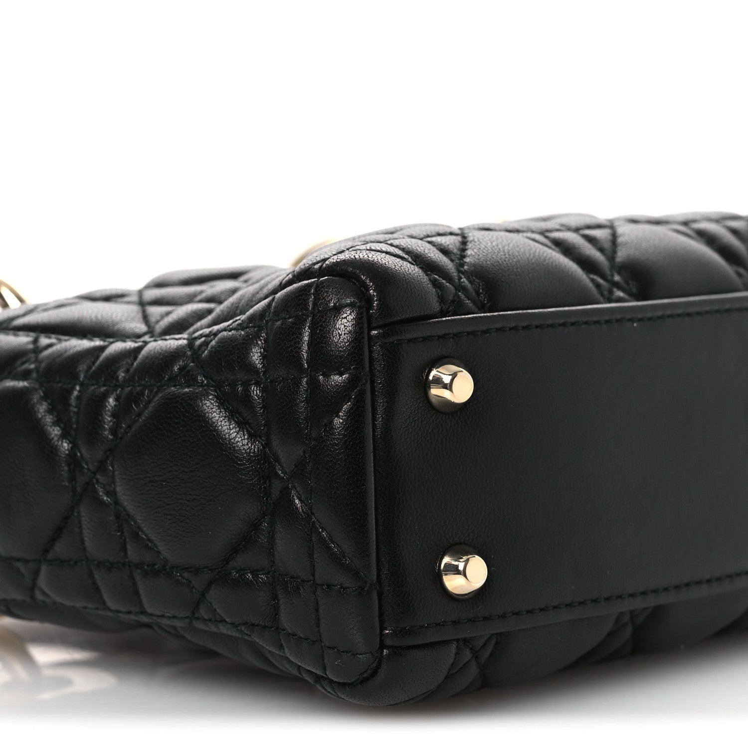 Lambskin Cannage Mini Lady Dior Black