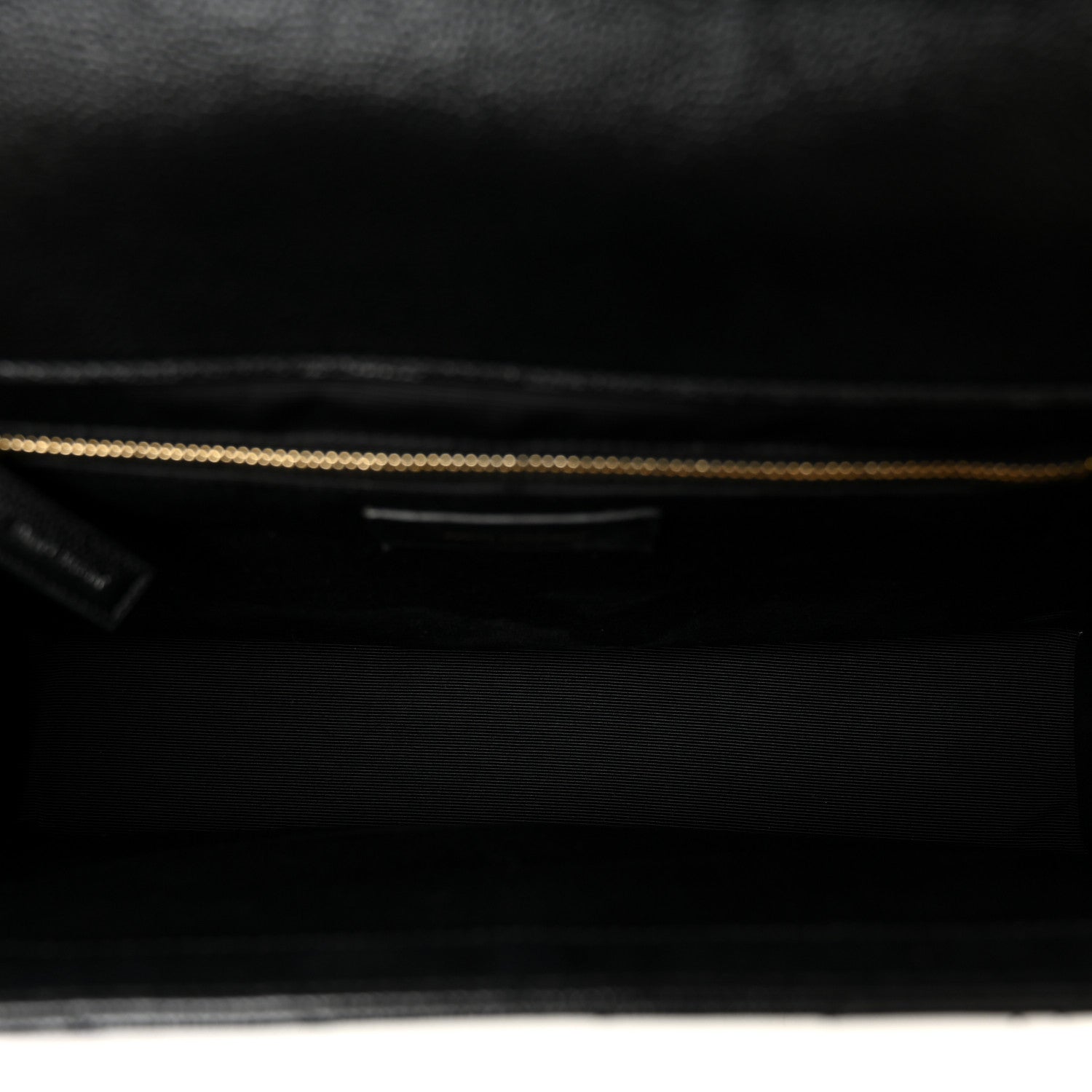 Grain De Poudre Matelasse Chevron Large Monogram Satchel Black
