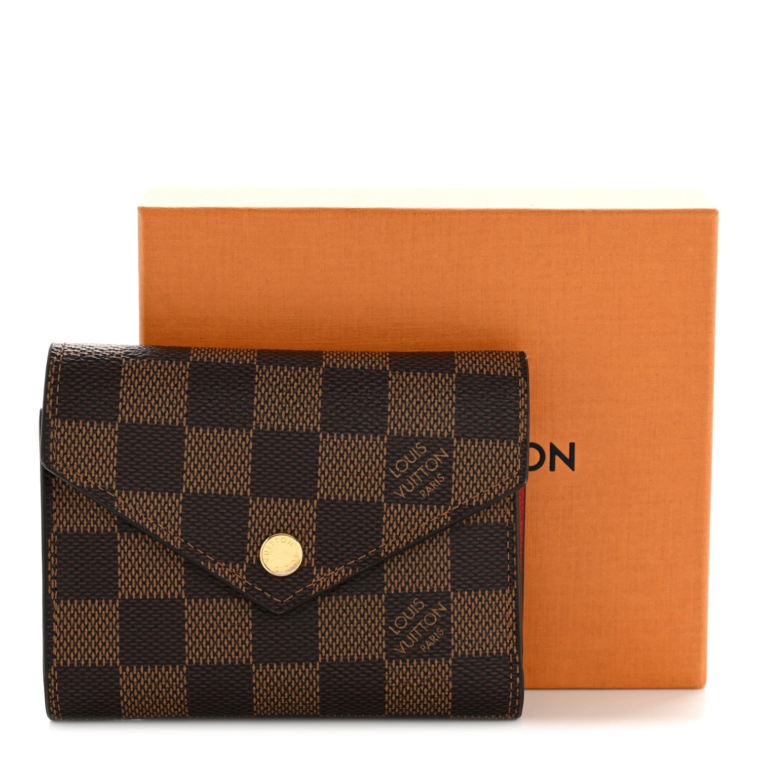 Damier Ebene Victorine Wallet Red