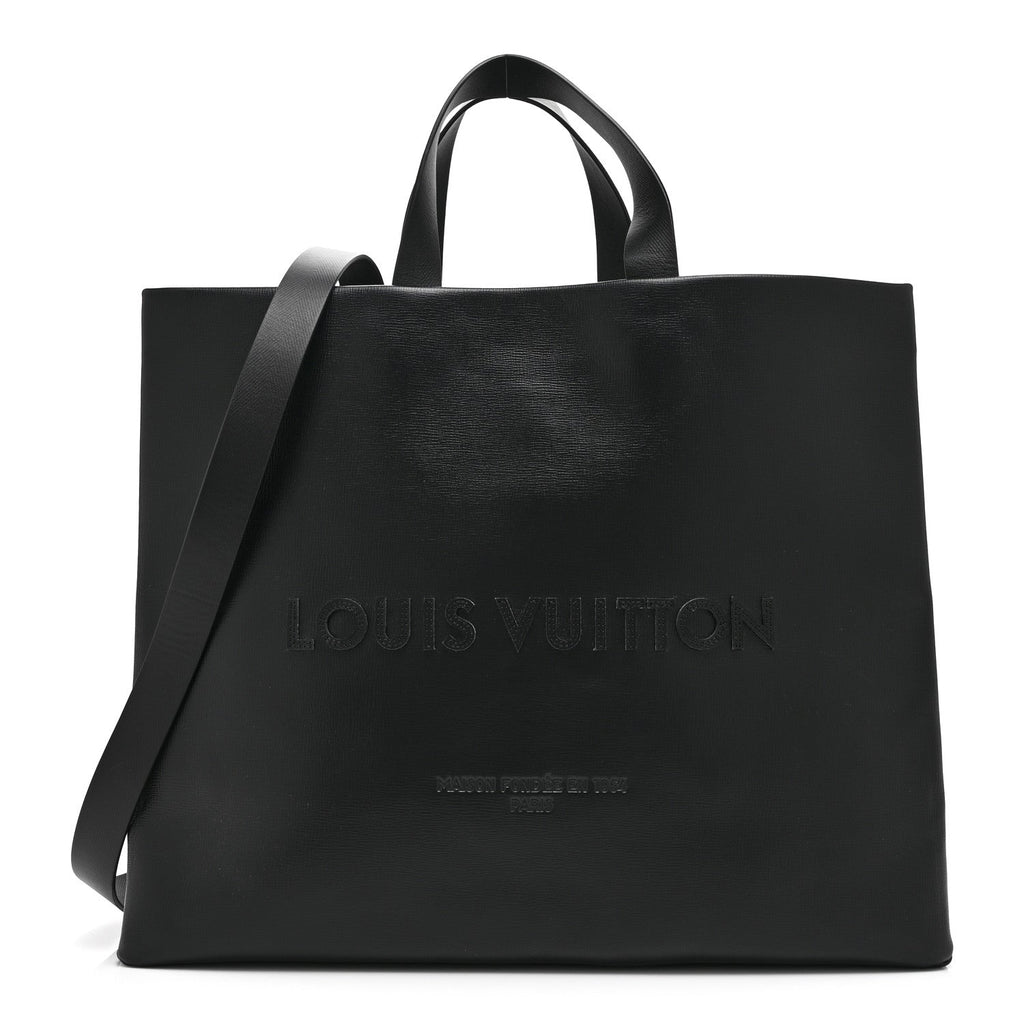 Calfskin Shopper Tote MM Black