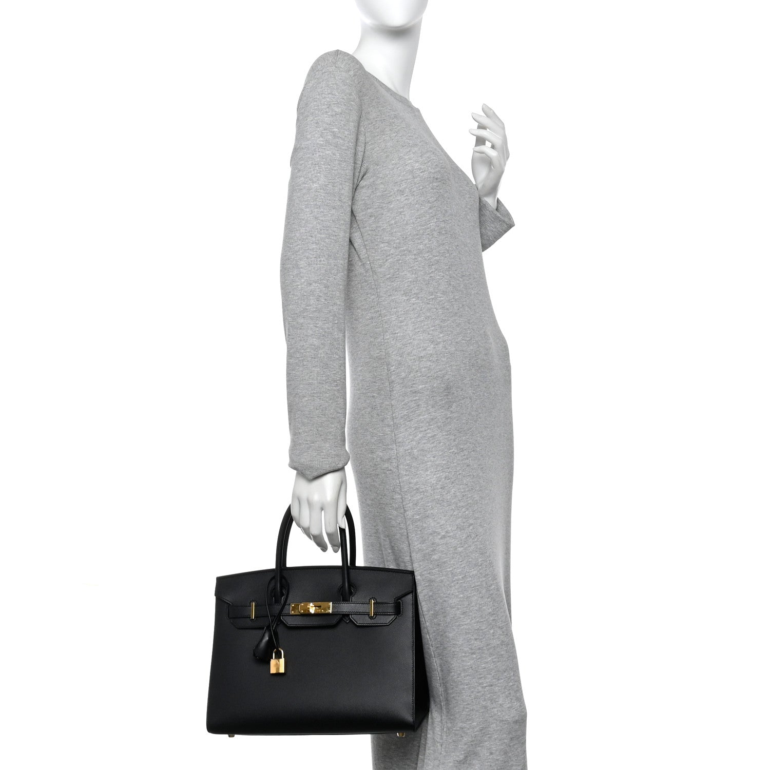 Madame Calfskin Birkin Sellier 30 Black