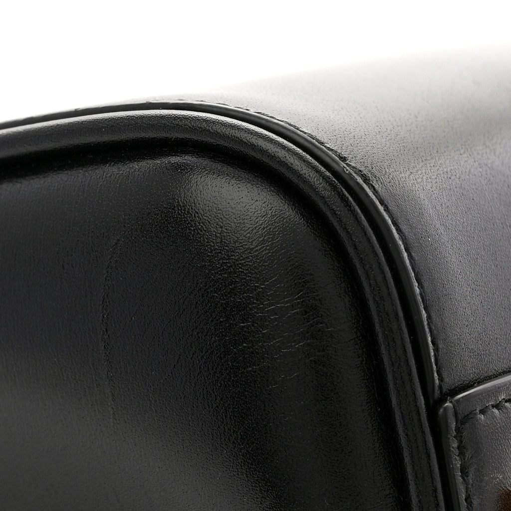 Smooth Calfskin Manhattan North South Shopper Tote Black