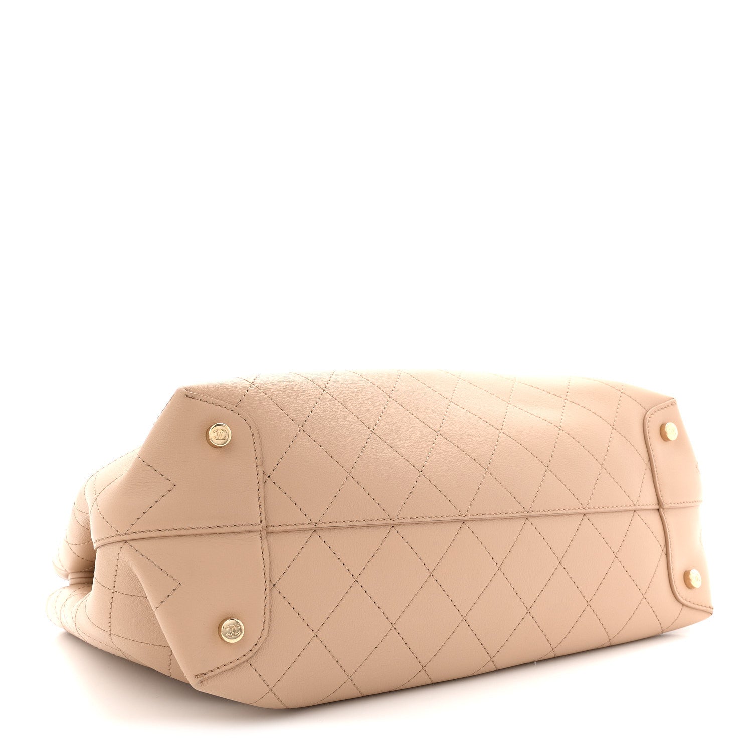 Calfskin Large Serial Shopper Tote Beige