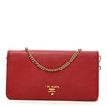 Saffiano Metal Oro Mini Bag Fuoco