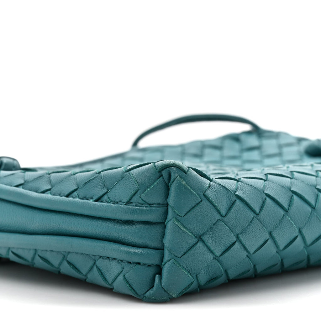 Nappa Intrecciato Nodini Crossbody Messenger Mallard