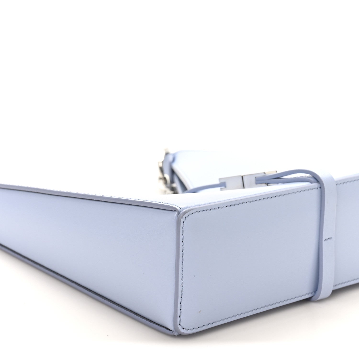 Box Calfskin Mini Cut Out Shoulder Bag Baby Blue