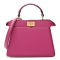 Shiny Nappa Petite Peekaboo I SEE U Satchel Ciclamino Pilar
