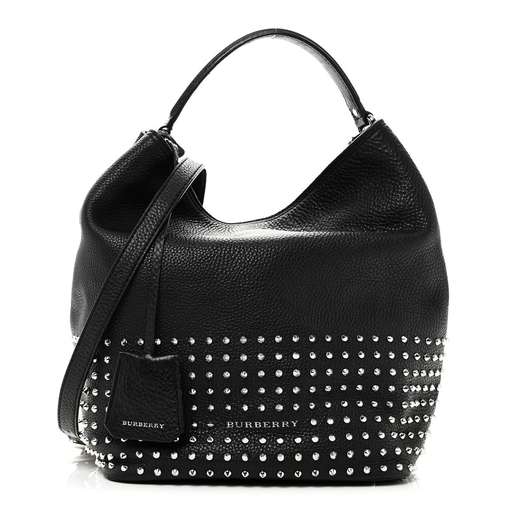 Calfskin Studded Medium Susanna Hobo Black