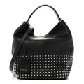 Calfskin Studded Medium Susanna Hobo Black