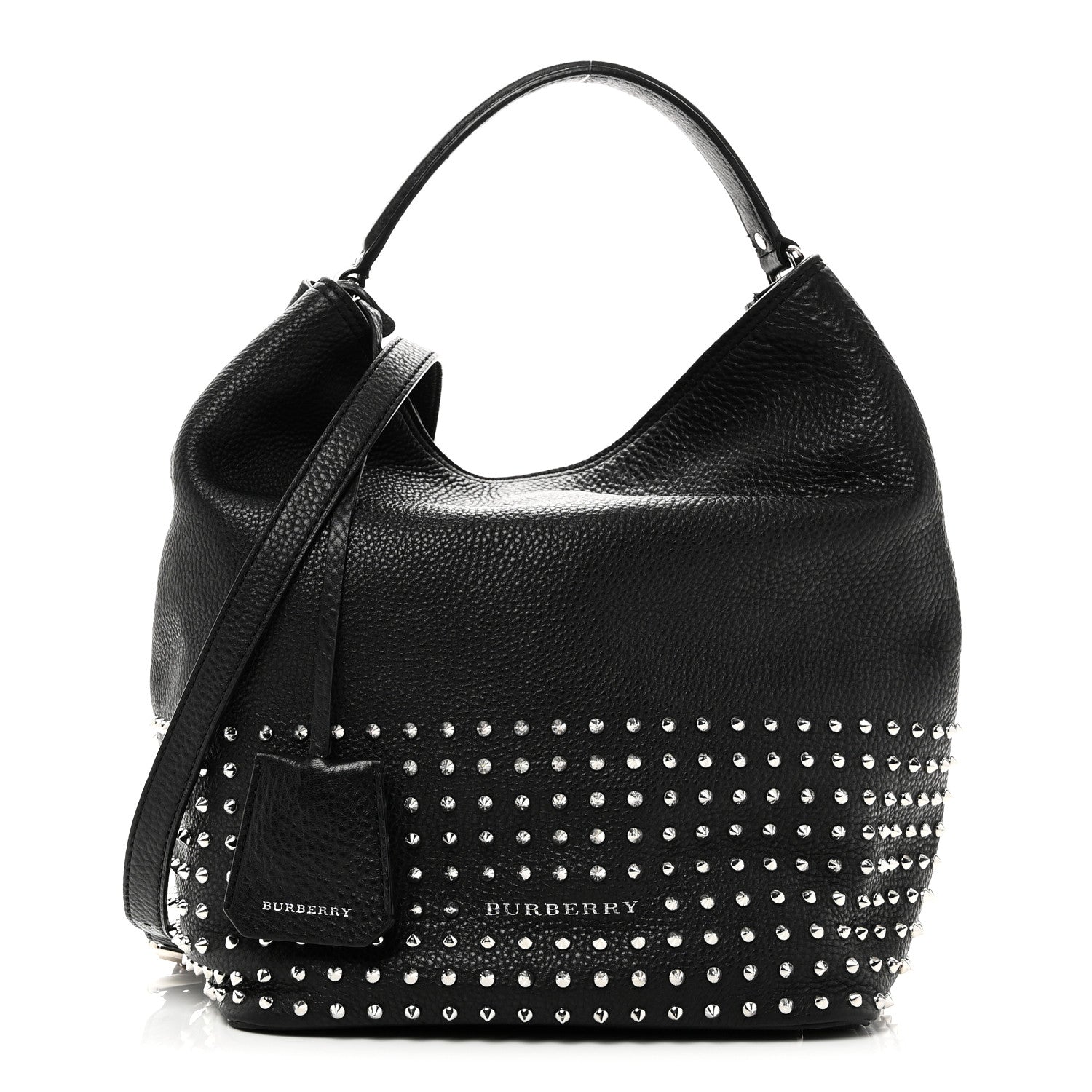 Calfskin Studded Medium Susanna Hobo Black