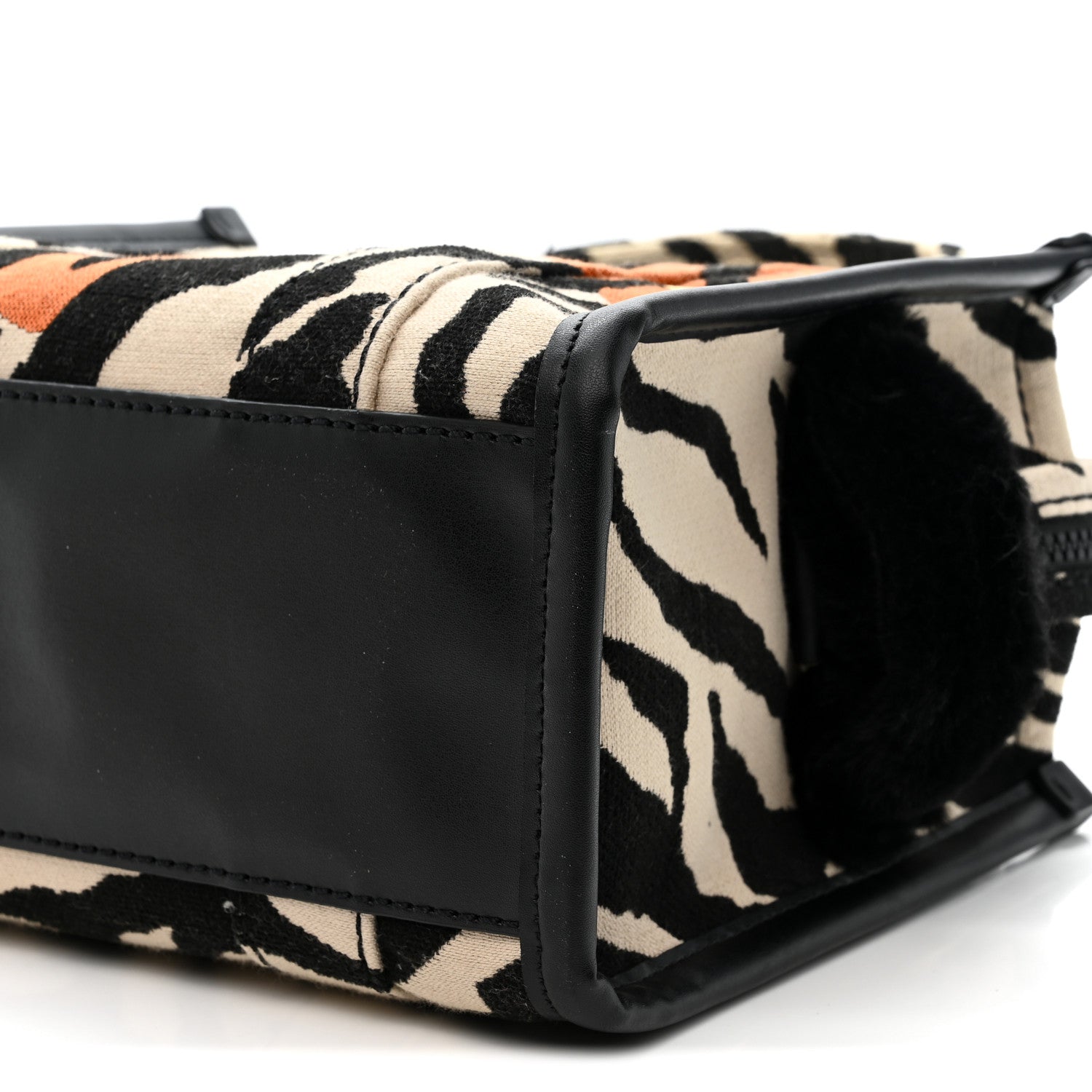 Cotton Canvas Zebra Tiger Print Mini The Traveler Tote Bag