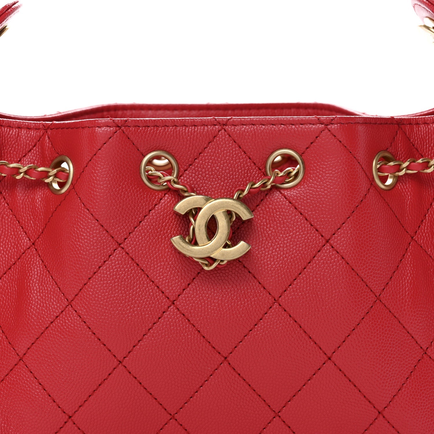 Caviar Quilted Mini Chanel 25 Handbag Red