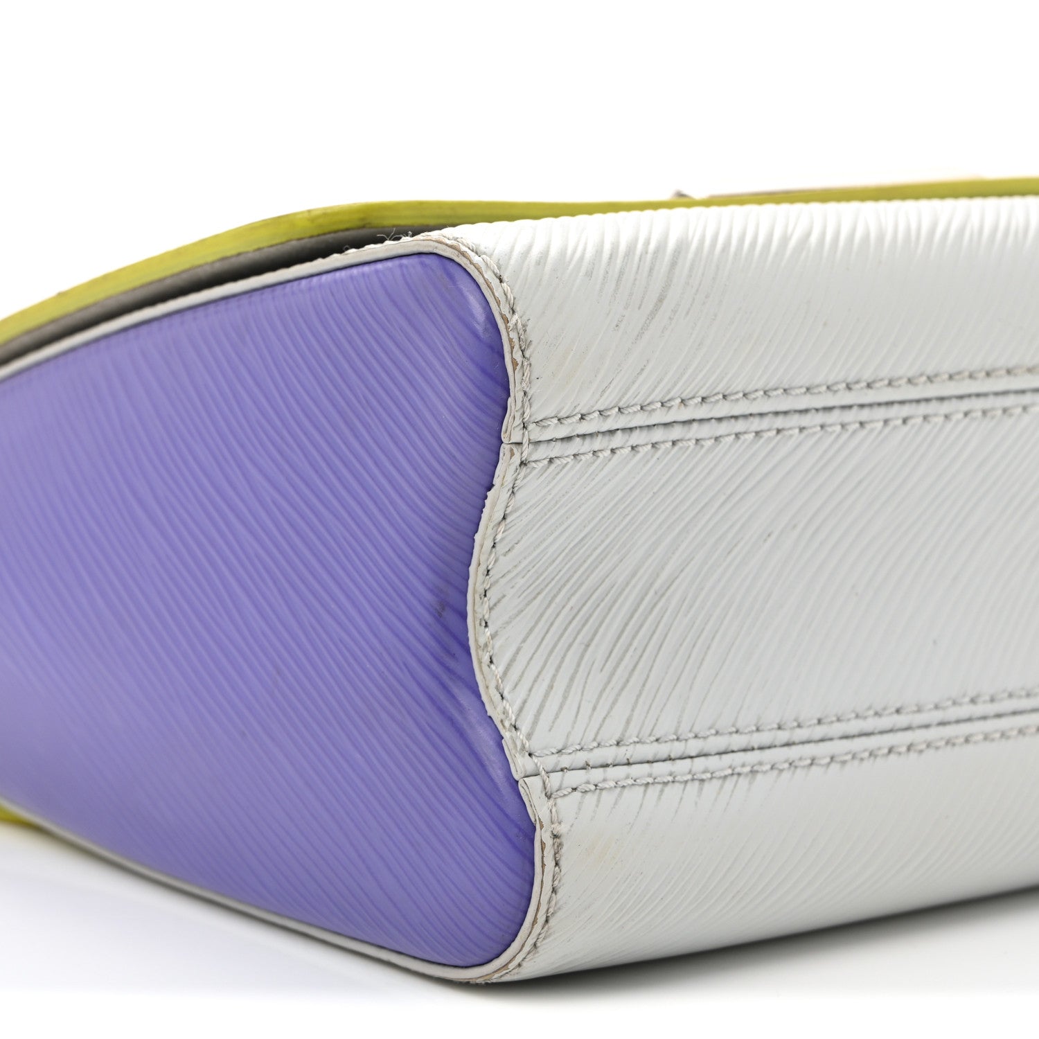 Epi Twist Shoulder Bag MM Purple Yellow Grey
