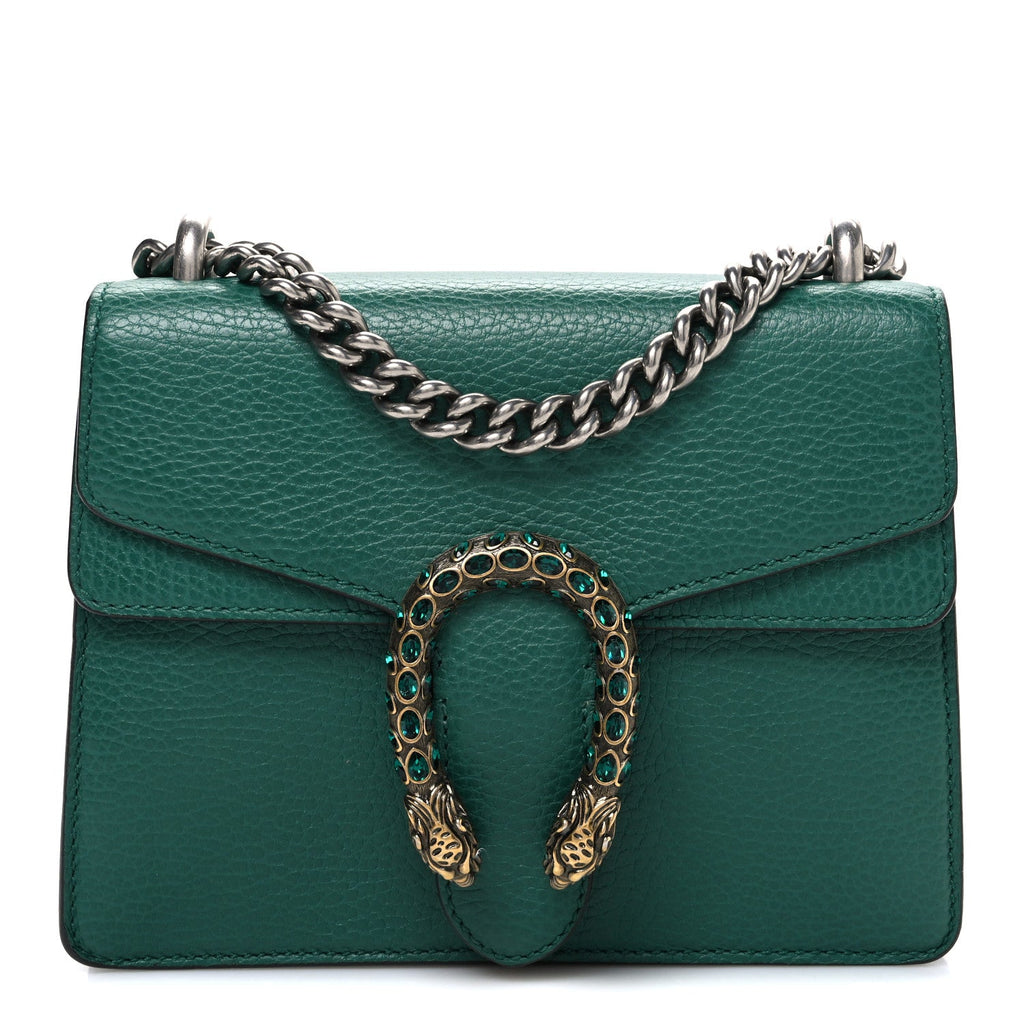 Calfskin Mini Dionysus Shoulder Bag Emerald