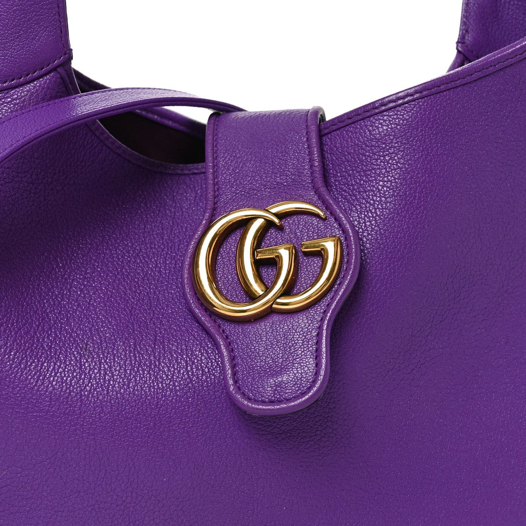 Goatskin Medium Aphrodite Shoulder Bag Shine Purple