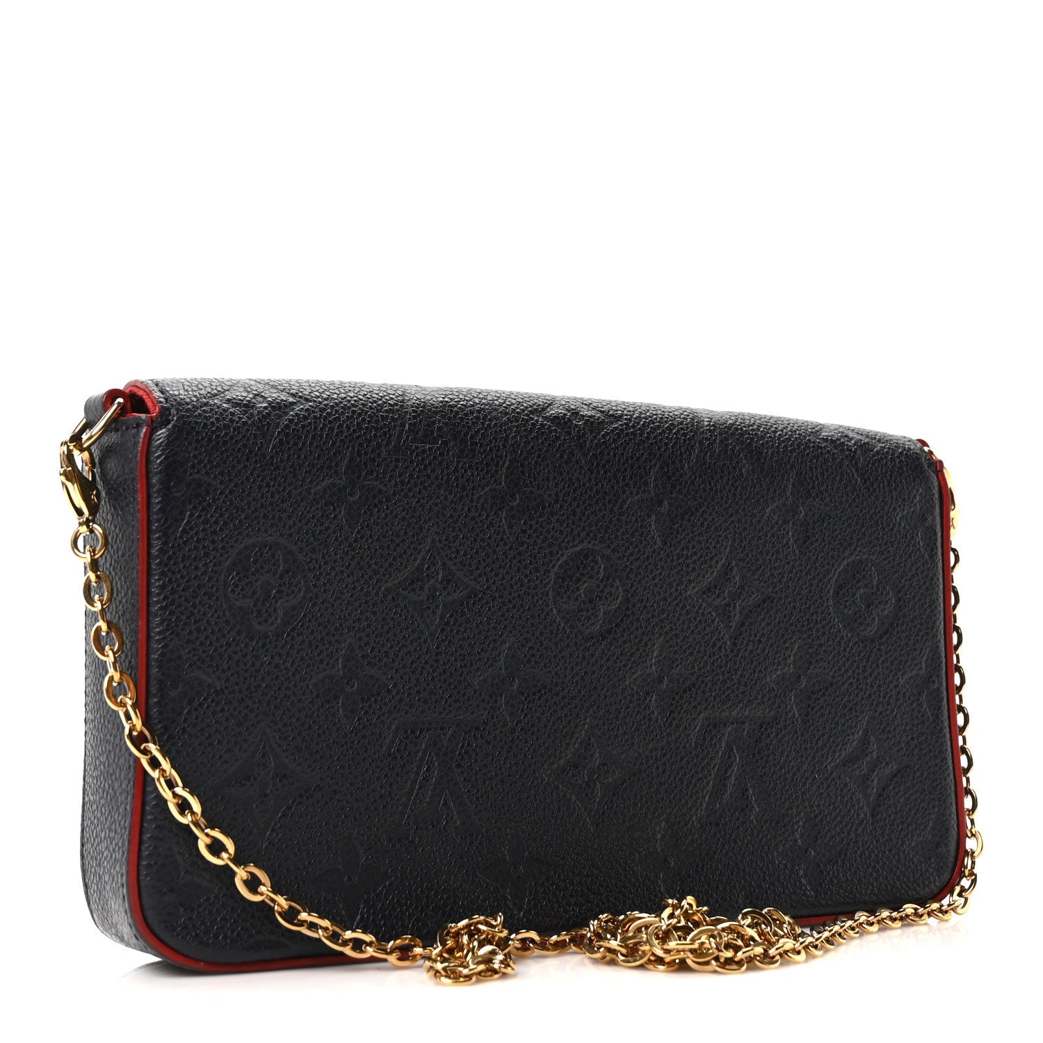Empreinte Pochette Felicie Chain Wallet Marine Rouge