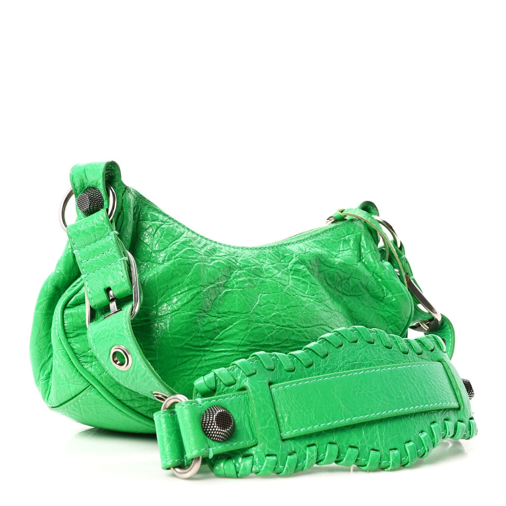 Agneau Arena Le Cagole Shoulder Bag XS Vivid Green
