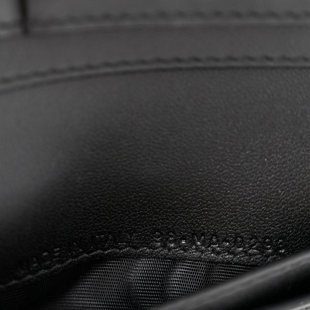 Grained Calfskin Supple Cannage Caro Dahlia Wallet Black