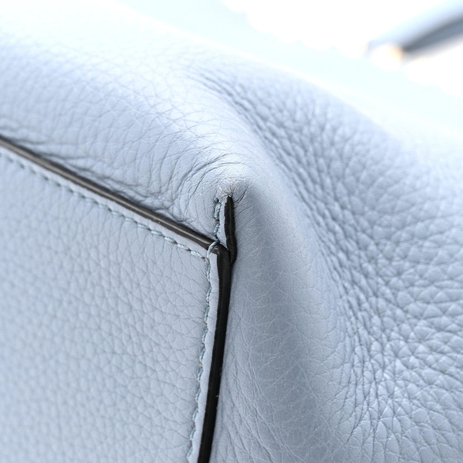 Grained Calfskin Rockstud Shoulder Tote Niagara